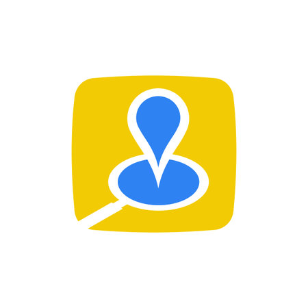 Location pin finder app map icon vector logo designのイラスト素材