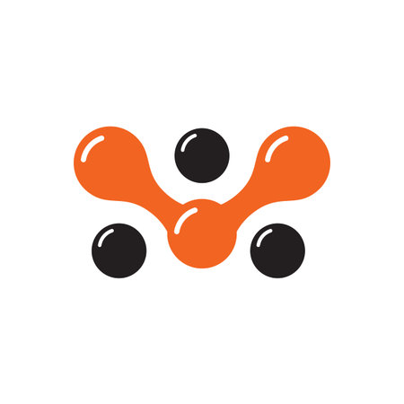 Atom molecule icon design vector templateのイラスト素材