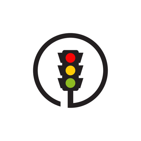 traffic light design vector templateのイラスト素材