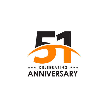 51th years anniversary emblem vector designのイラスト素材