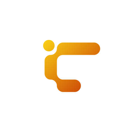 C letter technology app company vector logo designのイラスト素材