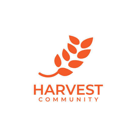 Leaf harvest agriculture icon vector logo designのイラスト素材