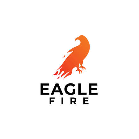 Eagle bird fire icon   design vector templateのイラスト素材