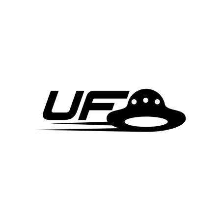 UFO text symbol icon vector logo designのイラスト素材