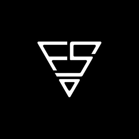 FS letter monogram pyramid vector logo designのイラスト素材