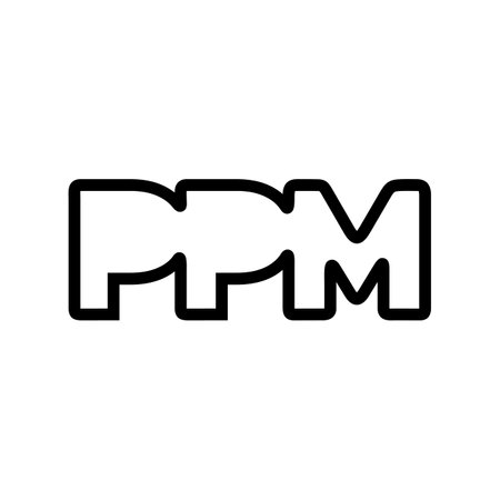 PPM letter infinity initial vector logo designのイラスト素材