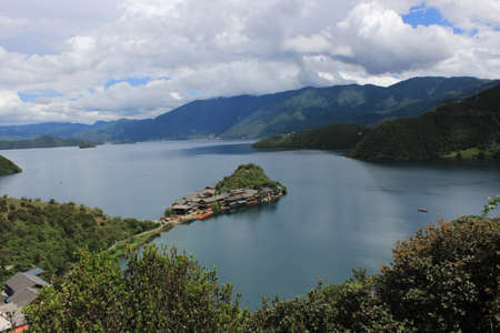 Lugu Lakeの写真素材