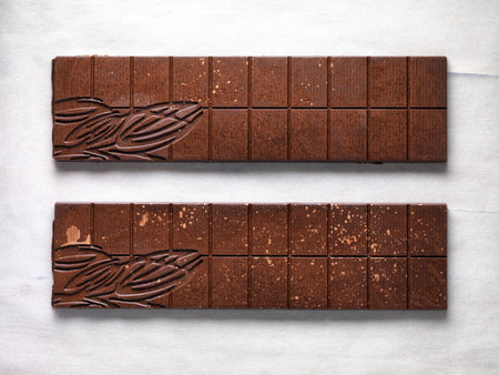 Homemade chocolate bars, studio shot