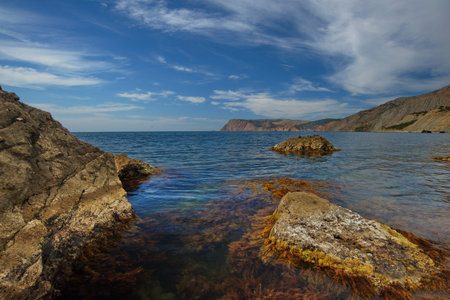 Sea  and stonesの写真素材