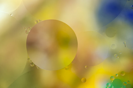 Oil drops on a water surface 