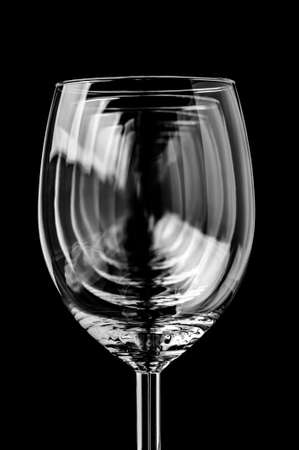 Wine glass on a blackの写真素材