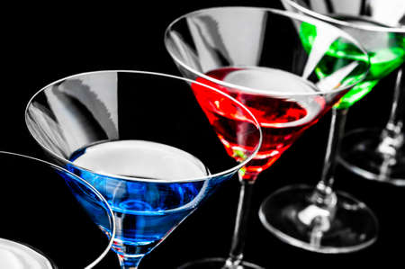 Martini on a black  backgroundの写真素材