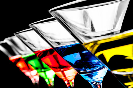 Martini on a black  backgroundの写真素材