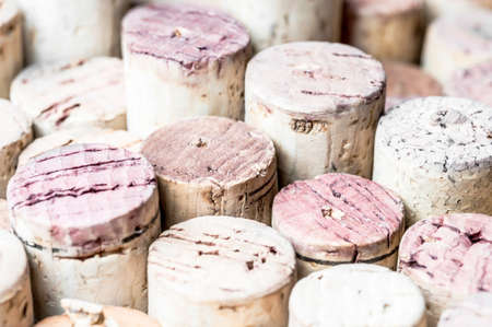 Closeup of wine corksの写真素材