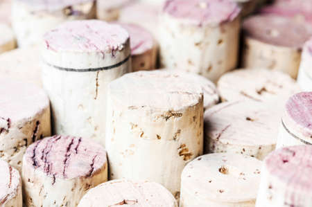 Closeup of wine corksの写真素材