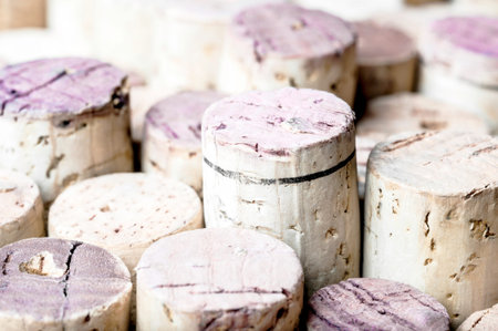 Closeup of wine corks