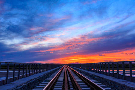 sunset view at Chinaの写真素材