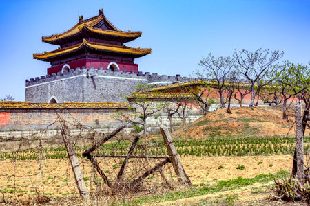 Temple of the imperial tombs of the Qing dynasty tombsのeditorial素材