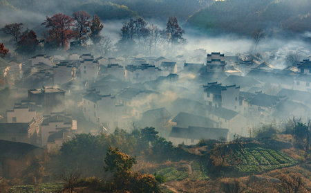 Jiangxi Shicheng townの写真素材