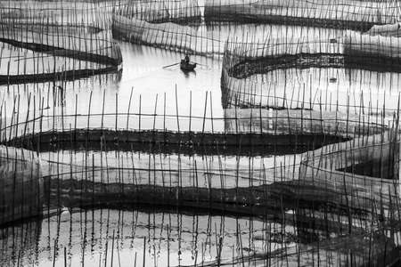 Fujian bachimen fence at riverの写真素材