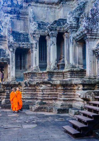 Monks in the templeのeditorial素材