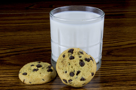 milk and cookiesの写真素材