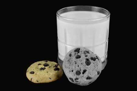 acookie in color with the rest in black and whiteの写真素材