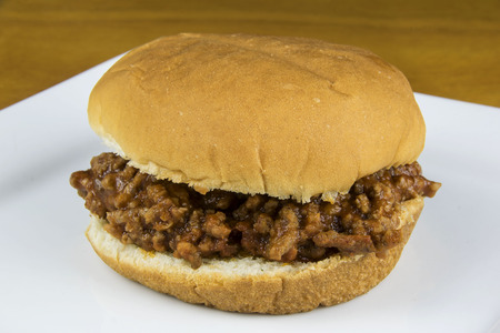 -sloppy joe in between bunsの写真素材