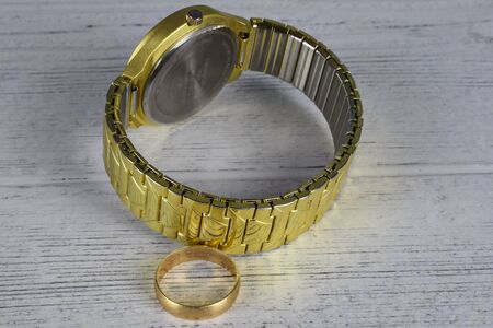 ring and a watchの写真素材