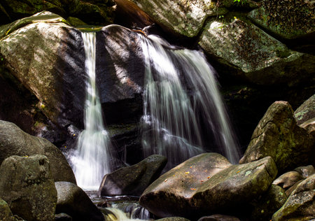 trap falls located in the willard brook state forest in ashby massachusettsの写真素材