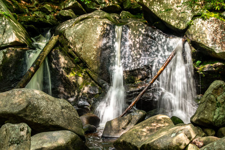 trap falls in willard brook state forest in ashby massachusett,の写真素材