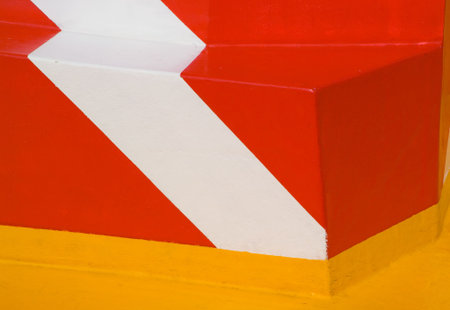 Colorful detail from an old boatの写真素材