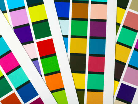 Printer Color patches used for profiling, part of color managementの写真素材
