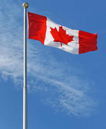 The Maple Leaf - Canada's national flagの写真素材