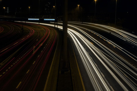 Traffic trailsの写真素材