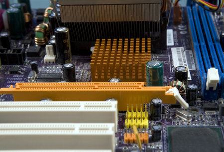 close up of electronic board
