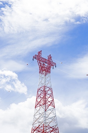 High voltage poleの写真素材