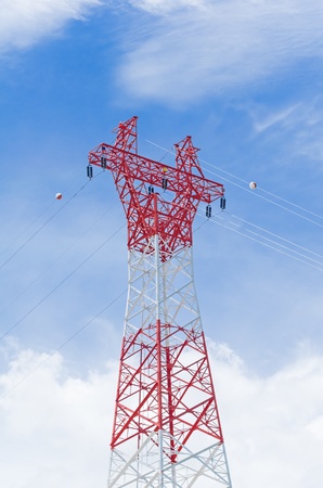 High voltage poleの写真素材