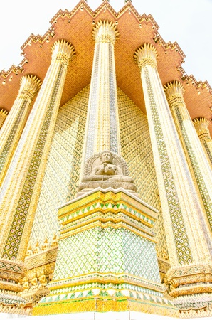 Buddha image at Wat Phra Kaeo in Bangkokの写真素材