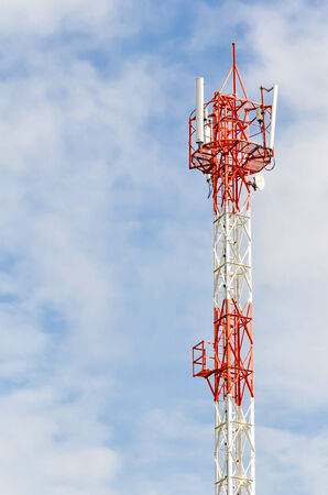 Telecommunications antennas tower の写真素材