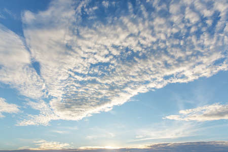 blue sky with a tiny clouds  の写真素材