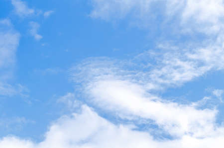 blue sky background with a tiny cloudsの写真素材