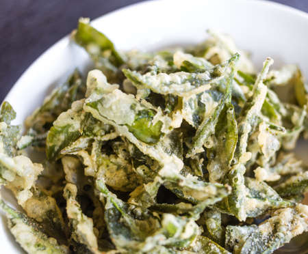 tempura with fresh vegetables friedの写真素材