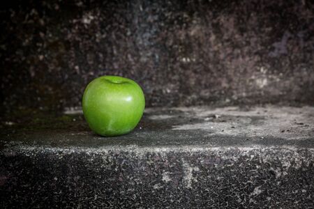 still life with a green appleの写真素材