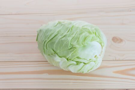 single green cabbage, fresh green cabbageの写真素材