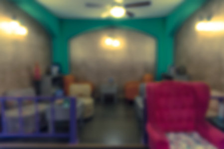 Coffee shop blur backgroundの写真素材