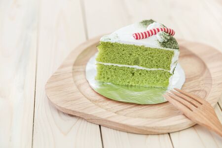 Green tea cakeの写真素材