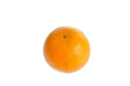 Ripe orange isolated on white backgroundの写真素材