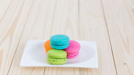 Sweet colorful macaroons, Colorful macaroonsの写真素材