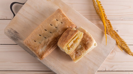 corn pie, corn pie, fast food - tasty puff corn pie